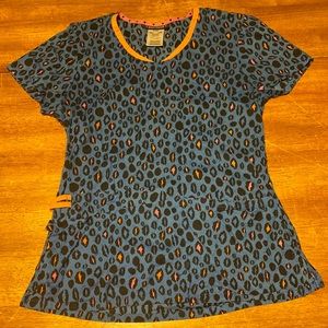 HeartSoul leopard print scrub top